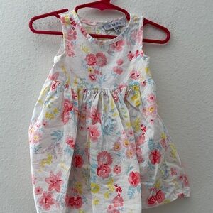 Floral Kids Dress - Pink, Yellow, Blue